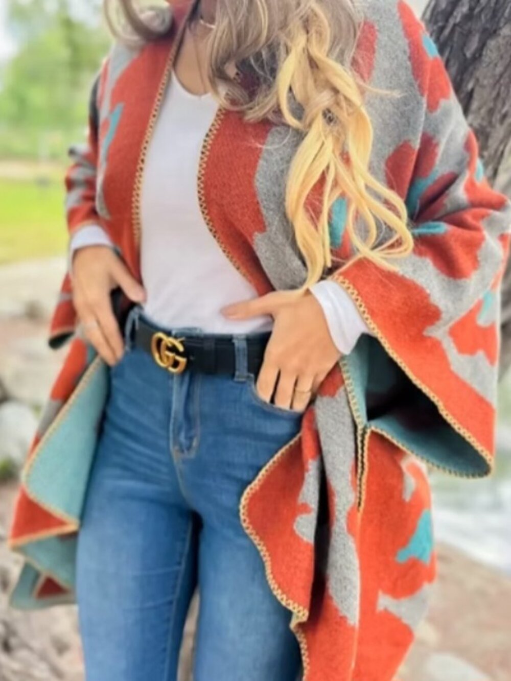 Leopard Printed Knitted Kimono